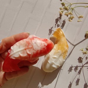 2 pcs koi soaps set, Japanese fish decorative soap, romantic couple gift, goldfish animal shaped soap, fisherman father shower party favor