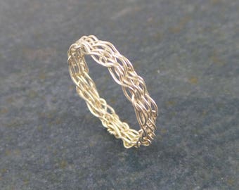 Twisted Vine ring, sterling silver, organic nature