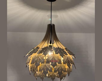 Wooden Lam, Hanging Lamp, Christmas Gift, Stylish Ceiling Lamp, Wooden Lamp for Decorating Cafes, Bedrooms, Modern Living Rooms