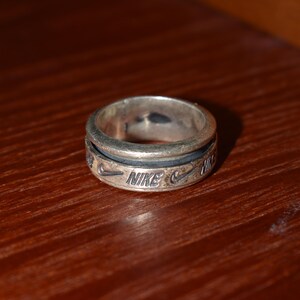 Ring (6)「 Modernist Nike Logo Silver Sterling Silver 」 - Etsy
