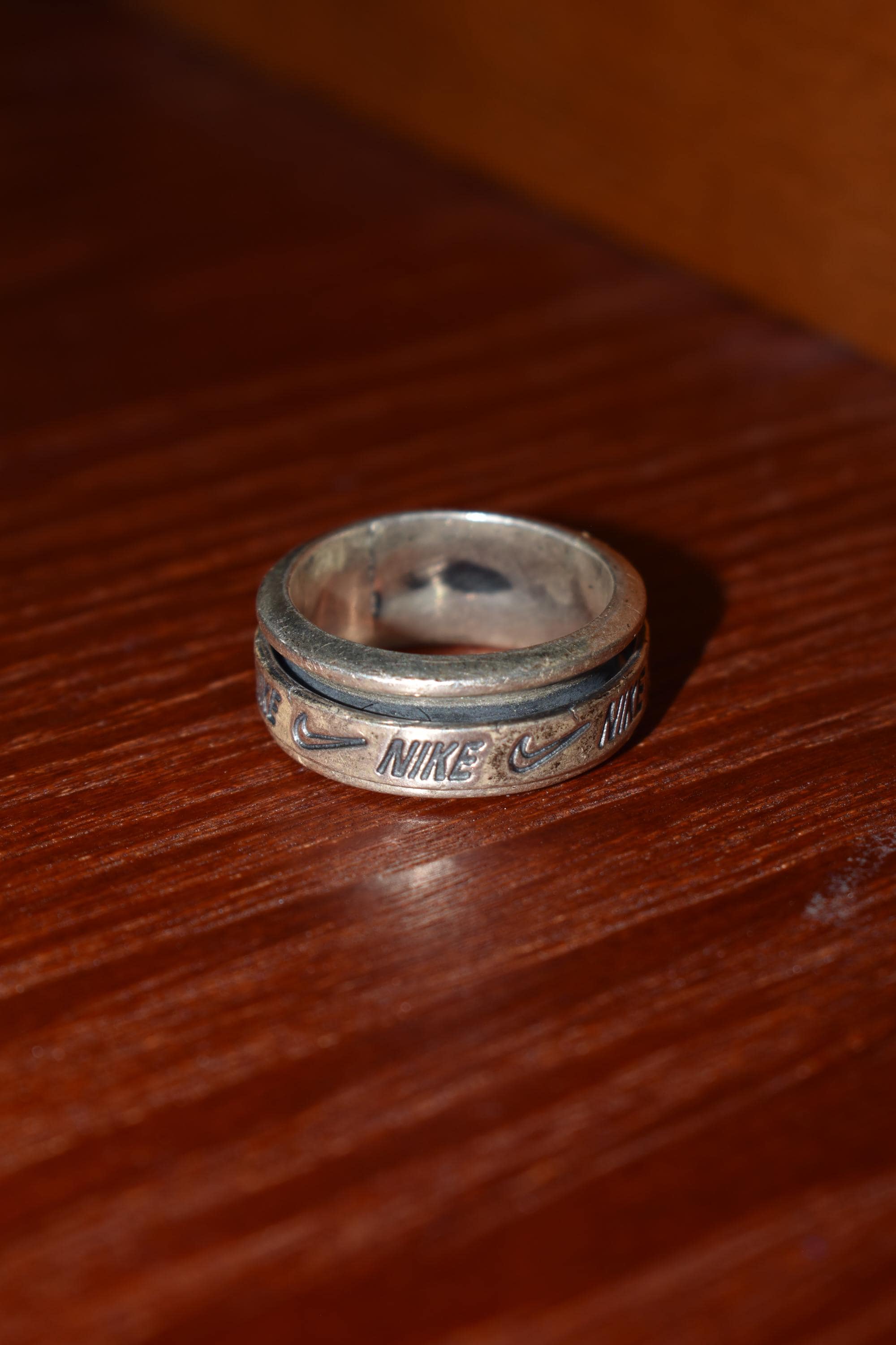 Vintage NIKE Sterling Silver SPINNER RING Mens Size 10.5 Rare - Etsy
