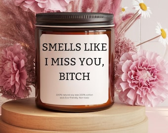 Smells Like I Miss You Candle, Long Distance Couple Gift, Valentines Day gift, Long distance gift for Boyfriend, Funny candle, Gift for her