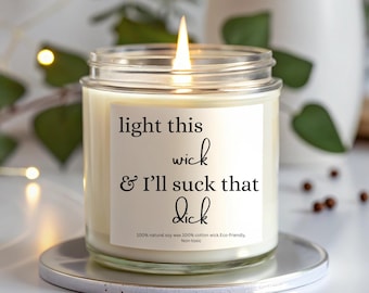 BJ Candle, Boyfriend Gift, Gift for Husband, Christmas gift, Funny gift for him, Birthday gift for him, valentines gift