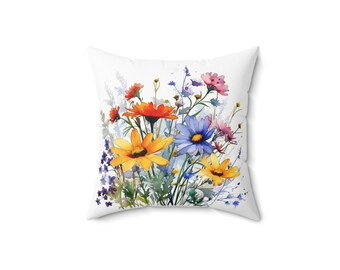 Cojín decorativo, cojín estilo cottagecore, cojín verde, cojín para amantes de la naturaleza, cojín floral, cojín para colgar