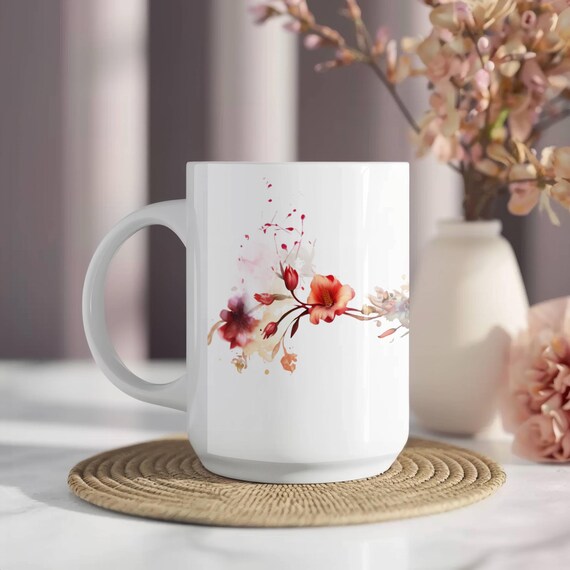 Bird Mug,hummingbird Artistic Mug,pressed Flower Mug,bird Lover  Gift,birdwatcher Mug,bird Coffee Mug,flower Mug,floral Mug, Nature Mug-15oz  - Etsy New Zealand