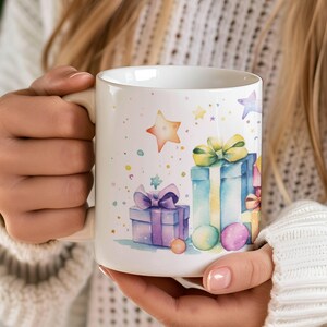 Kerstcadeaumok, kerstsokvuller, kerstdecor, vintage kerstkopje, mok warme wintercacao, feestelijke theemok (11oz)