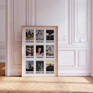 Mini Instax Photo Frame | Polaroid Collage Wall Art | Polaroid Photo Frame | Personalized Gift | Polaroid Canva Template