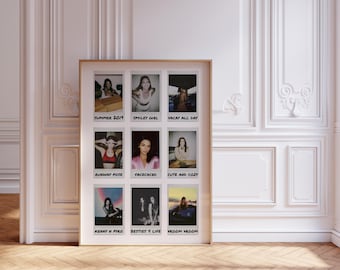 Polaroid Collage Wall Art | Mini Instax Photo Frame | Canva Template