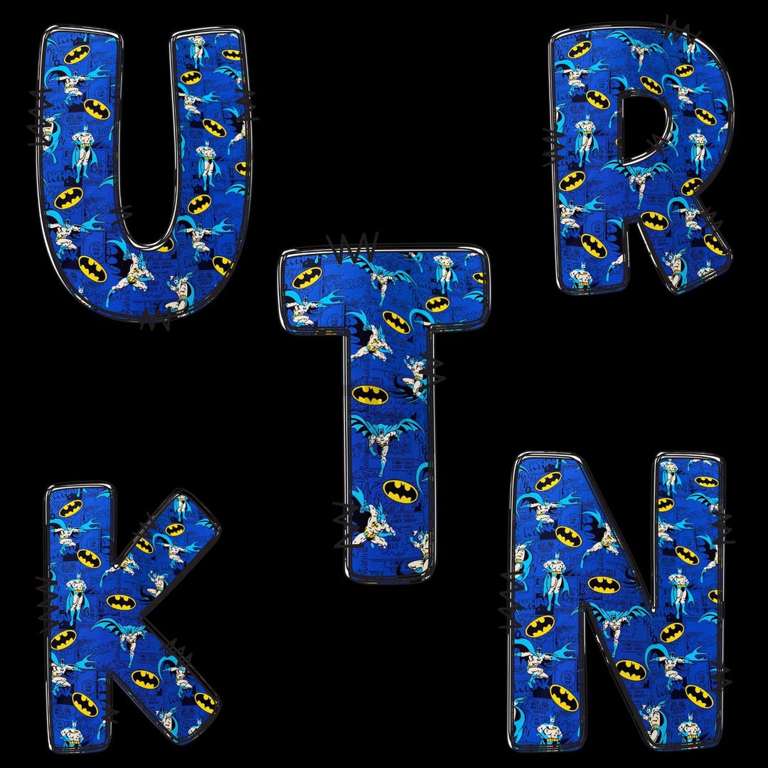 Alphabet Clipart Batman Inspired A-Z - Etsy