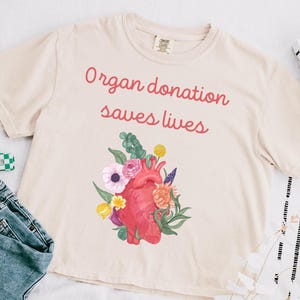 Organ Donation saves lives Tee For Raising Awareness about Organ Donation Gift Women&#39;s Boxy Tee Retro T-shirt Gift for organ donor