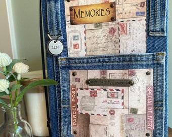 Journal MEMORIES - Notebook - Diary - Sketchbook - Vintage  Designed- Handmade