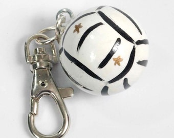 Personalized VOLLEYBALL Charm for Purse -  Backpack -  Key Ring - Zipper Pull