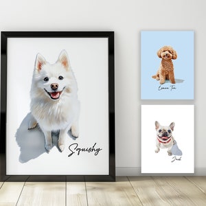 カスタム犬の肖像画水彩画、写真からの肖像画、ミニカスタム絵画、写真からの絵画、ペットの肖像画カスタム、犬の肖像画、カスタム