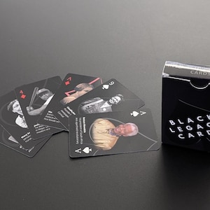Naipes Historia negra Naipes de póquer Cultura negra Juegos de cartas de noche Regalo para él Naipes de póquer Regalo para ella Regalo único para él