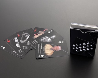 Carte da gioco Storia dei neri Carte da poker Cultura nera Giochi notturni Carte da gioco Regalo per lui Carte da poker Regalo per lei Regalo unico per lui