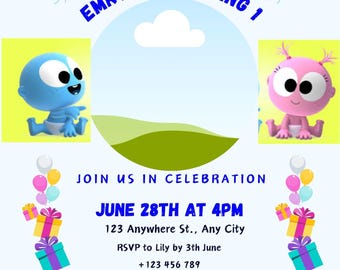 Anpassade digitala födelsedagsinbjudningar