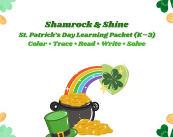 Arbetsblad för St. Patricks dag | Förskoleklass–3 | Utskrivbara | Hemundervisning | Aktivitetspaket