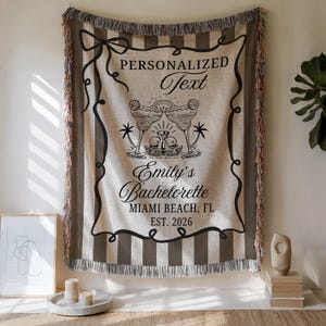 Custom Bachelorette Woven Blanket,