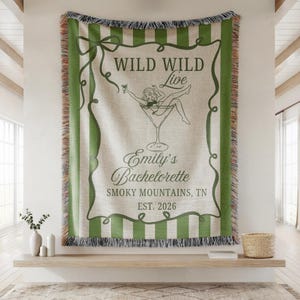 Wild Wild Life Bachelorette Woven Blanket,