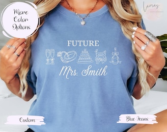 Personalized Future Mrs. T-Shirt: Bridal Shower Gift, Engagement Tee