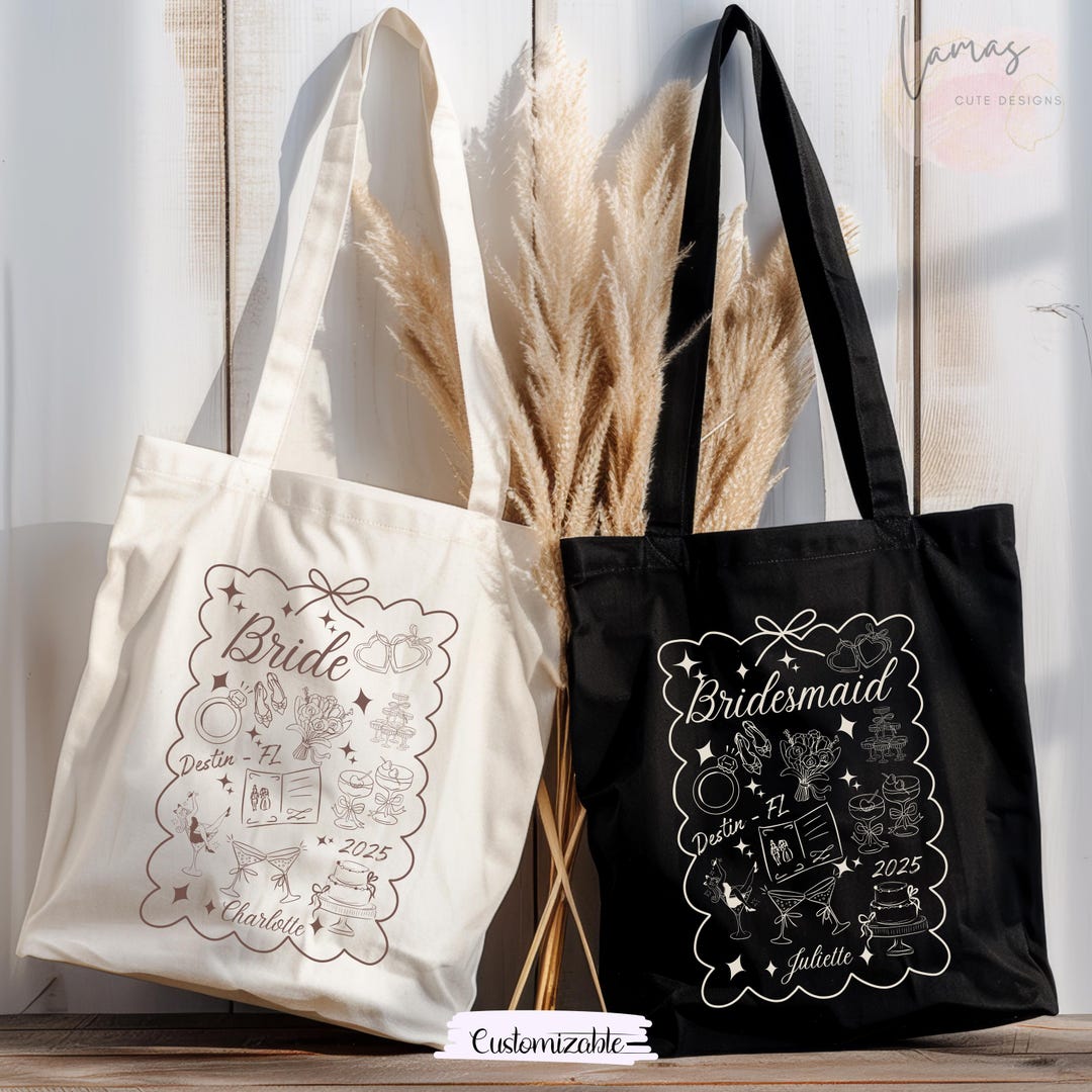 Personalized Bachelorette Tote Bag: Custom Bridal Party Favor - Etsy