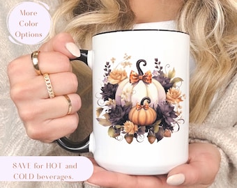 Fall Coffee Mug: Cozy Autumn Ceramic Cup, Thanksgiving Gift