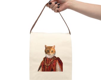 Joanie the Cat - Canvas lunchtas met riem