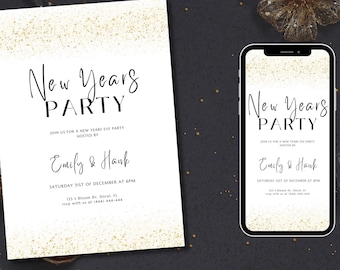 Editable New Years Eve Party Invitation New Years Invite Template New