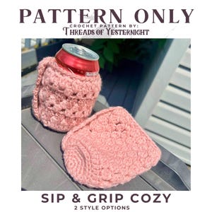 Crochet Can Cozy Pattern | Quick & Easy Crochet Drink Sleeve | Beginner Friendly PDF | Quick Crochet Gift, | Crochet Pattern | Reusable