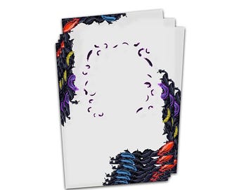 Border Sleeves Oversleeves Black Feather (60 sleeves)