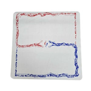 May include: Square white playmat with red and blue decorative borders. The borders are stylized with a flame-like design. The text "IMPERIUM DUELIST" is printed at the bottom left corner and "ALTERED REALMS" at the top right.