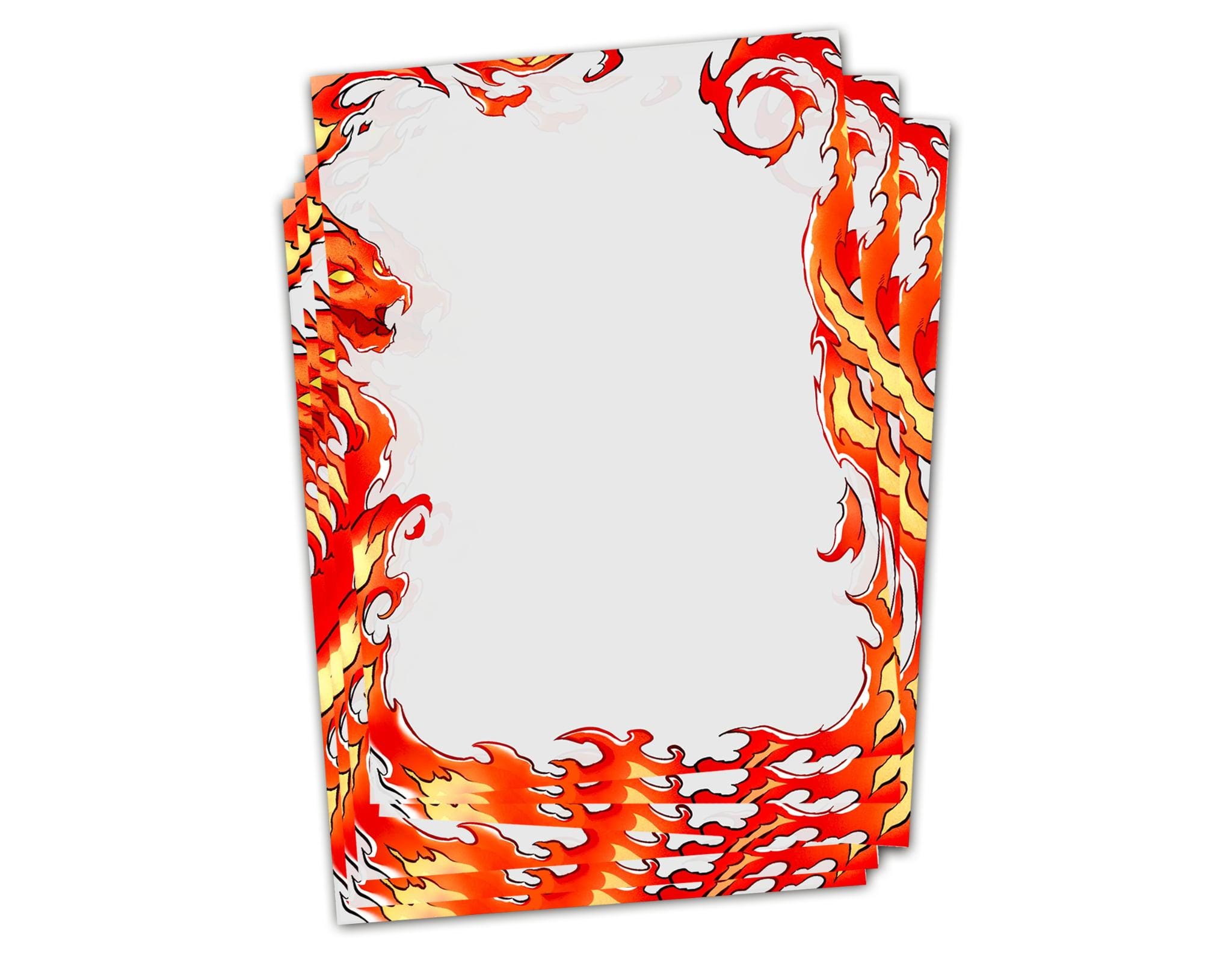 Border Sleeves Oversleeves Fire Dragon Demon Slayer Tanjiro Yugioh