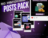 50 High-Quality Social Media Posts for Personal Growth, Finance, Business & Mindset | Ready-to-Use with Copy | Perfect for Meta Platforms