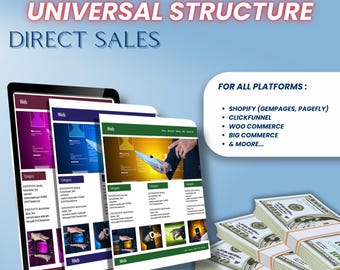 High-Conversion Landing Page Template, Shopify GemPages And Moore | Universal Design for Digital Products, Dropshipping & Direct Sales l