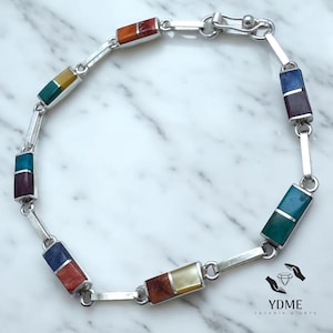 Bracelet barre Inca, bijoux Cusco, Pérou, argent 950