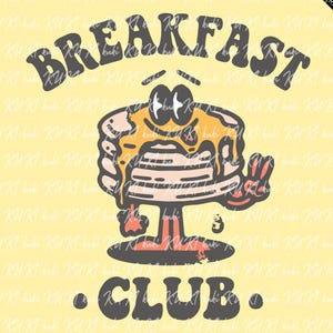 Frühstücksverein SVG, Frühstücksverein PNG, Brunch-Pfannkuchen-Stapel, der Frieden svg