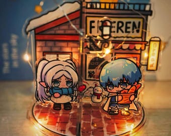 Frieren And Himmel Acrylic Standing Sign Cute Frieren Desktop Decoration