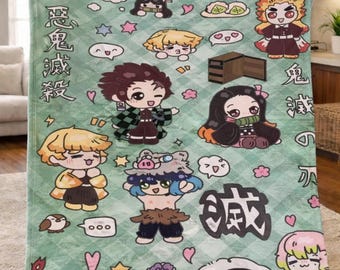 Cute Cartoon Flannel Blanket 1 × 1.5 m – Soft Cozy Fleece Throw for Sofa, Bed or Couch, Home Decor