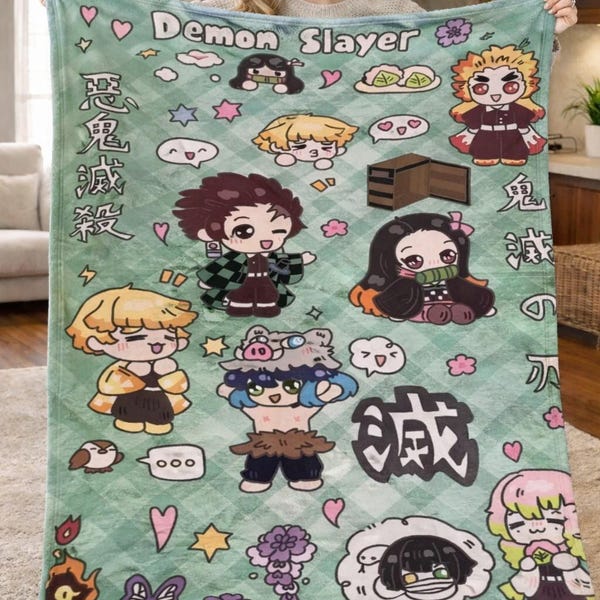 Cute Cartoon Flannel Blanket 1 × 1.5 m – Soft Cozy Fleece Throw for Sofa, Bed or Couch, Home Decor