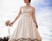 Josie - 1950s Tea Length Wedding Dress