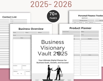 2025 Business Planner: 70+ Page Digital Entrepreneur Planner (PDF)