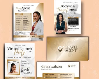 Travel Agent Flyer Bundle | Editable Canva Templates