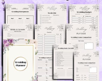 Ultimate Wedding Planner | Editable Canva Template | Digital Bridal Journal | Instant Download