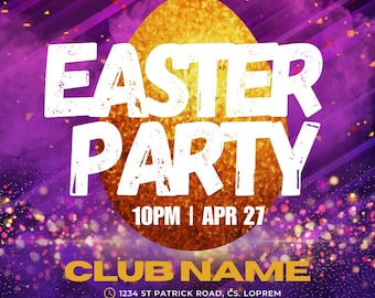 Flyer de fête de Pâques - Modèle numérique personnalisable pour votre événement