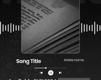 Digital Music Flyer - Customizable Design for Artists, Singers, and Rappers