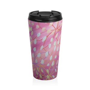 Colorful Floral Stainless Steel Travel Mug, Coffee Cup, Tea Tumbler, Gift for Her, Travel Accessory, Summer Drinkware