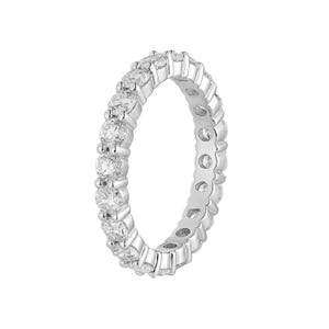 14K White Gold Round Lab Grown Diamond Eternity Band | Personalized  Jewelry Engagement Ring | GW017