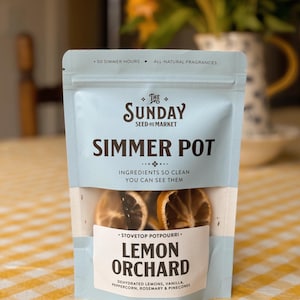 Olla de cocción lenta Lemon Orchard / Limpieza de primavera / Popurrí para estufa / Totalmente natural / Regalo de inauguración de casa / No tóxico / Fragancia para el hogar / Regalo para clientes