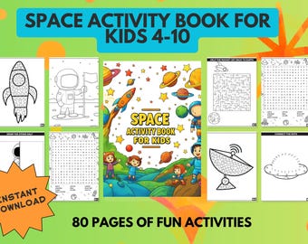 Space Activity Book for Kids Ages 4–10 Instant Download