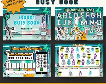 iRobot Busy Book Preschool-Kindergarten 65 Page Printable Activity Book